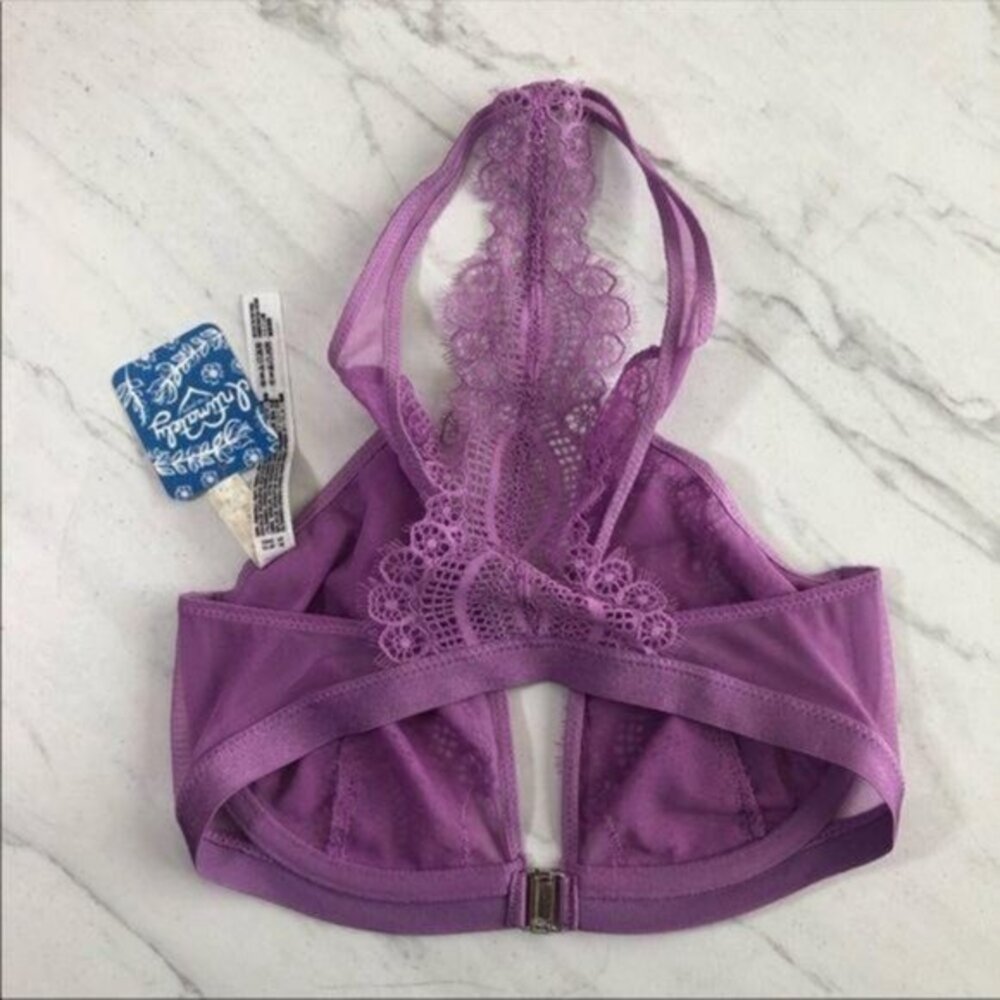 Intimately Free People Bra Lace Racer Back Purple - Picture 2 of 5
